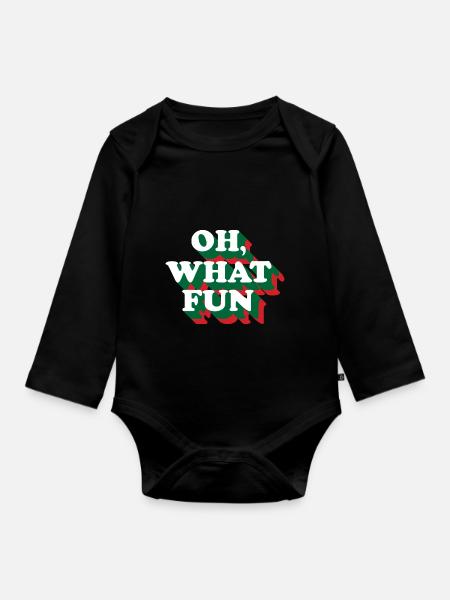 FUN - Baby Bio-Langarm-Body - Schwarz