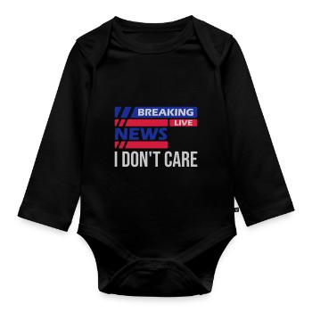 Breaking news don t - Baby Bio-Langarm-Body - Schwarz - Vorne