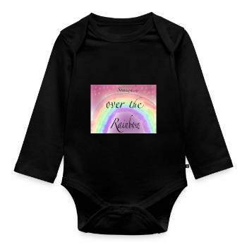 Somewhere Ober the rainbow - Baby Bio-Langarm-Body - Schwarz - Vorne