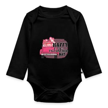 Happy Halloween - Organic Longsleeve Baby Bodysuit - black - Front