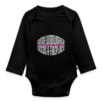 plombier blagues idée cadeau tronçonneuse cool - Body Bébé bio manches longues - noir - Devant