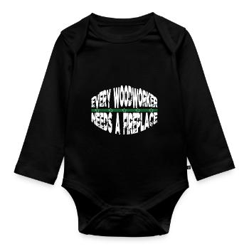 joke sabrina carpenter tshirts - Organic Longsleeve Baby Bodysuit - black - Front