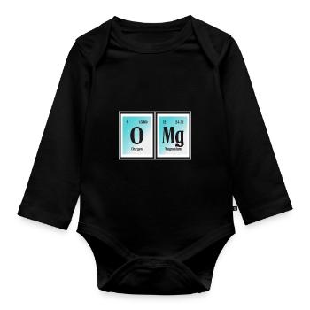OMG | Periodic Table of Elements - Organic Longsleeve Baby Bodysuit - black - Front