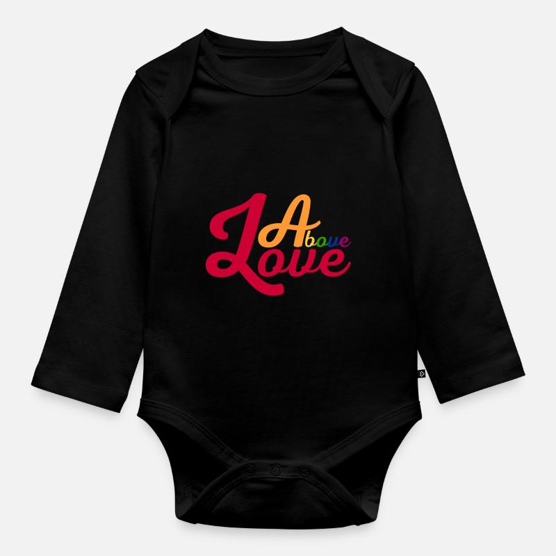 loveabove - Body Bébé bio manches longues - noir