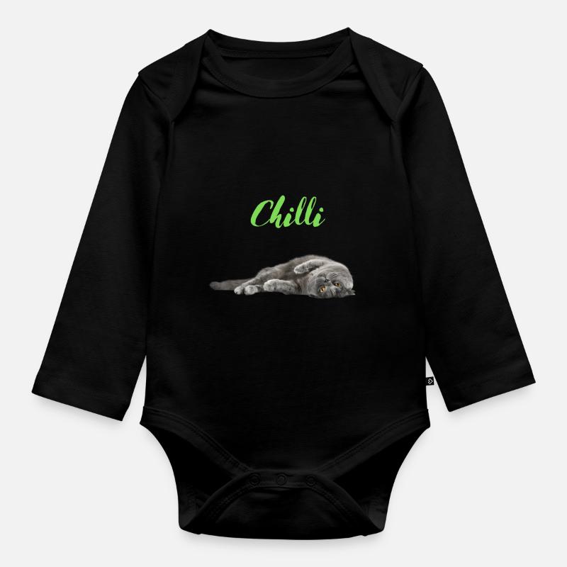Chilli - Baby Bio-Langarm-Body - Schwarz