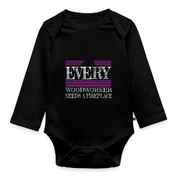 carpenter carpenter funny tshirts present cool - Baby Bio-Langarm-Body - Schwarz - Vorne