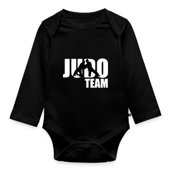 Équipe de judo - Body Bébé bio manches longues - noir - Devant