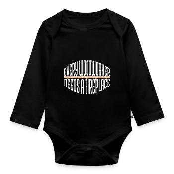 lumberman a carpenters prayer tshirts hobbyists - Baby Bio-Langarm-Body - Schwarz - Vorne