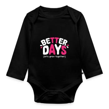 chemise neuve 01 - Body Bébé bio manches longues - noir - Devant