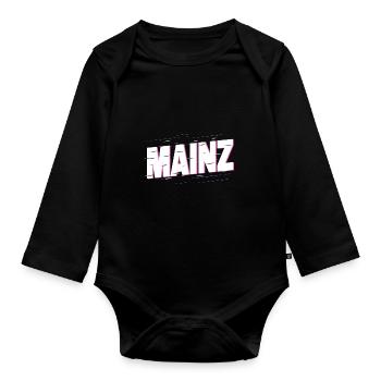 Mayence Allemagne Ville Écriture Accueil Amour - Body Bébé bio manches longues - noir - Devant