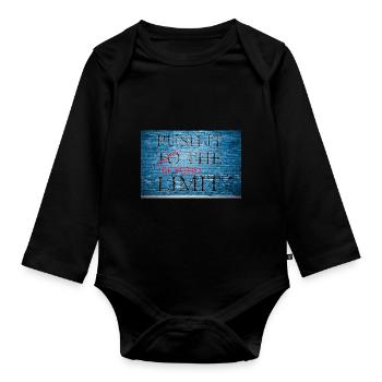 Push It Beyond the Limit Graffiti - Organic Longsleeve Baby Bodysuit - black - Front