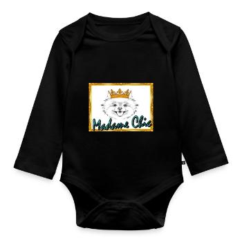 Madame Chic, T-Shirt, Pullover, Accessoires - Baby Bio-Langarm-Body - Schwarz - Vorne