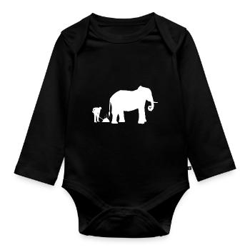 Retro Graphic Animal Keeper Zoo Keeper Animal Love - Baby Bio-Langarm-Body - Schwarz - Vorne