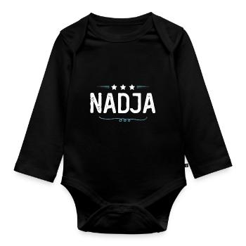 Nadja - Organic Longsleeve Baby Bodysuit - black - Front