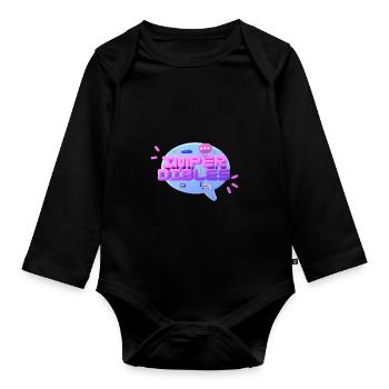 3D - Baby Bio-Langarm-Body - Schwarz - Vorne