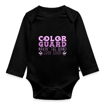Color Guard - Baby Bio-Langarm-Body - Schwarz - Vorne
