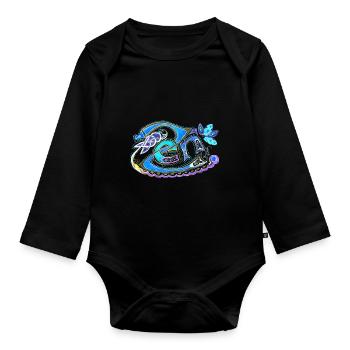 Bottomless Zen without reverse turn2 - Organic Longsleeve Baby Bodysuit - black - Front