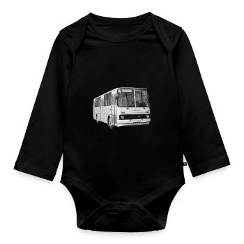 Ikarus 260 Bus Hungary GDR Ostalgie - Organic Longsleeve Baby Bodysuit - black - Front