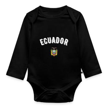 Ecuador - Baby Bio-Langarm-Body - Schwarz - Vorne
