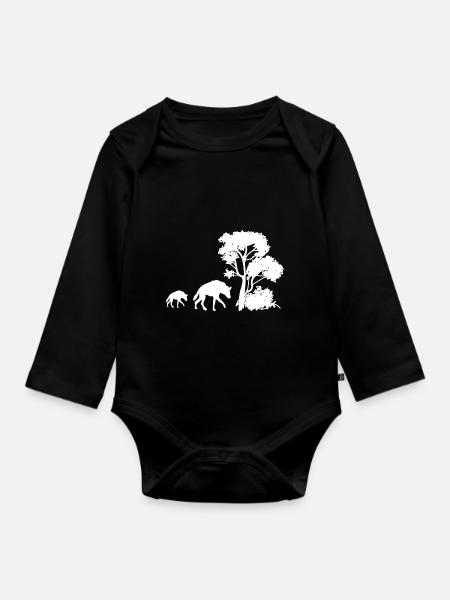 Safari Zoo Animal Safari Zoo - Baby Bio-Langarm-Body - Schwarz