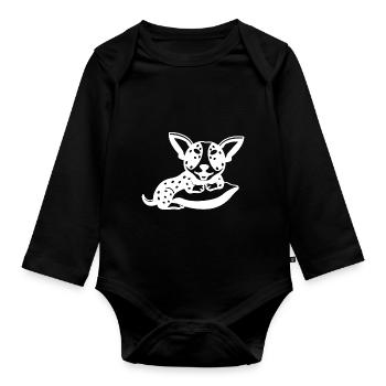 CHIEN CHAT ANIMAL DE COMPAGNIE - Body Bébé bio manches longues - noir - Devant