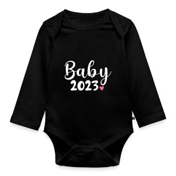 Bébé 2023 - Body Bébé bio manches longues - noir - Devant
