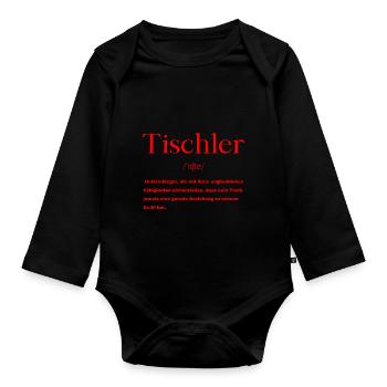 Tischler Definition - Baby Bio-Langarm-Body - Schwarz - Vorne