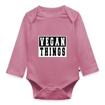 Idée cadeau d’anniversaire Idée de cadeau basée sur les plantes - Body Bébé bio manches longues - mauve - Devant
