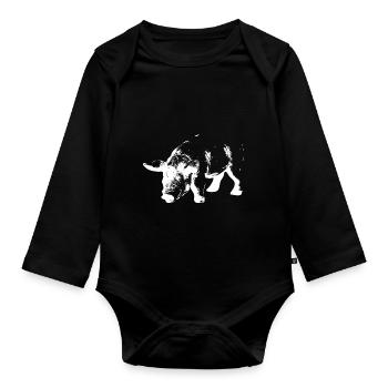 Bien-être animal porc - Body Bébé bio manches longues - noir - Devant