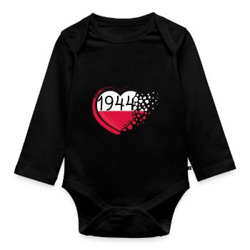 Poland 1944 - Organic Longsleeve Baby Bodysuit - black - Front