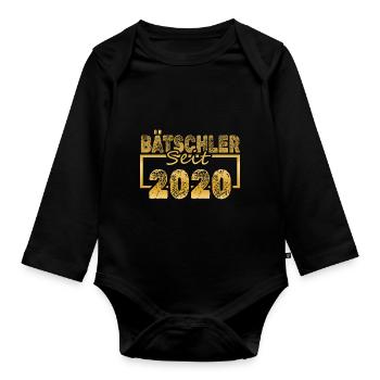 Single 2020 - Baby Bio-Langarm-Body - Schwarz - Vorne