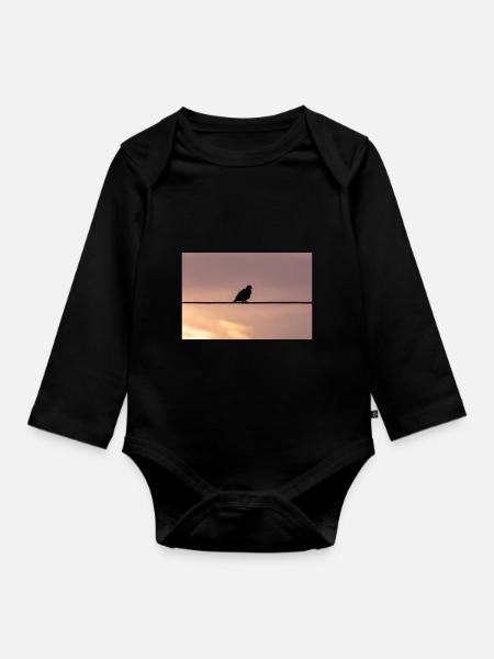 Die Taube - Baby Bio-Langarm-Body - Schwarz