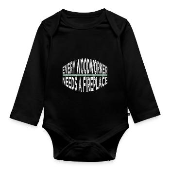 Meilleur papa Aaron Carpenter T-shirts Dictons drôles - Body Bébé bio manches longues - noir - Devant