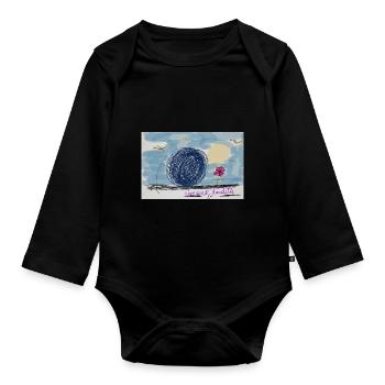 Non Sense Lied - Baby Bio-Langarm-Body - Schwarz - Vorne