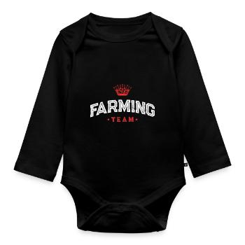 Farming Team - Baby Bio-Langarm-Body - Schwarz - Vorne