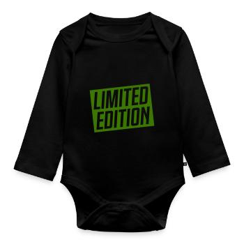limited edition - Organic Longsleeve Baby Bodysuit - black - Front