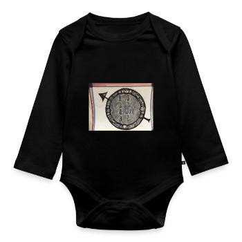 IMG 0882 - Organic Longsleeve Baby Bodysuit - black - Front