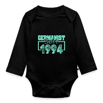 Studi 1994 - Baby Bio-Langarm-Body - Schwarz - Vorne