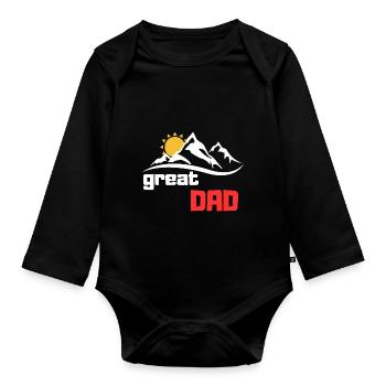 Toller Papa - Baby Bio-Langarm-Body - Schwarz - Vorne