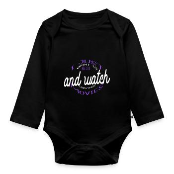 funny sayings pastry beard gift idea quotes - Baby Bio-Langarm-Body - Schwarz - Vorne