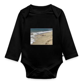 Run Bird run - Baby Bio-Langarm-Body - Schwarz - Vorne