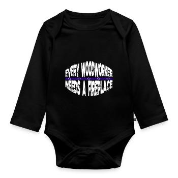 Bûcheron Hearbeat drôle abattage cadeau - Body Bébé bio manches longues - noir - Devant