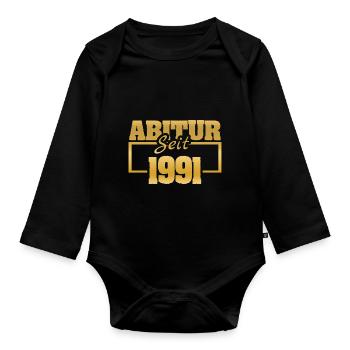 Abschlussklasse 1991 - Baby Bio-Langarm-Body - Schwarz - Vorne