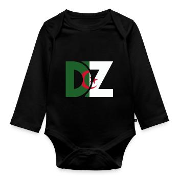 les DZ algériens-idée cadeau Algérie - Body Bébé bio manches longues - noir - Devant