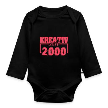 Spruch 2000 - Baby Bio-Langarm-Body - Schwarz - Vorne