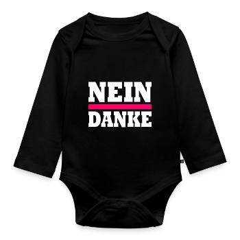 Nein danke - Baby Bio-Langarm-Body - Schwarz - Vorne