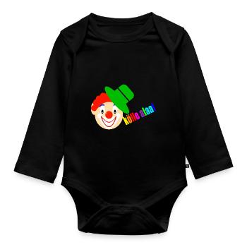 Clown dit kölle alaaf - Body Bébé bio manches longues - noir - Devant