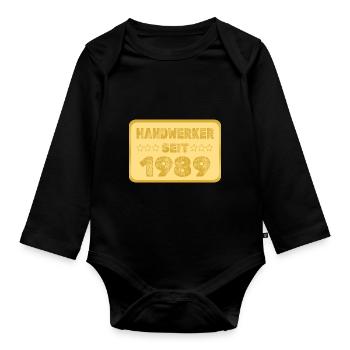 1989 - Baby Bio-Langarm-Body - Schwarz - Vorne
