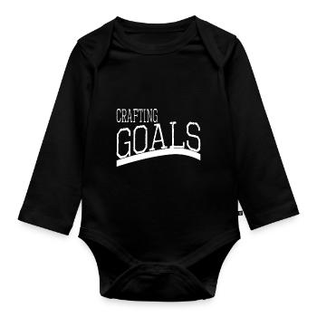 creative thinking artistic innovation - Baby Bio-Langarm-Body - Schwarz - Vorne