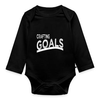 present cool jokes funny sayings - Baby Bio-Langarm-Body - Schwarz - Vorne